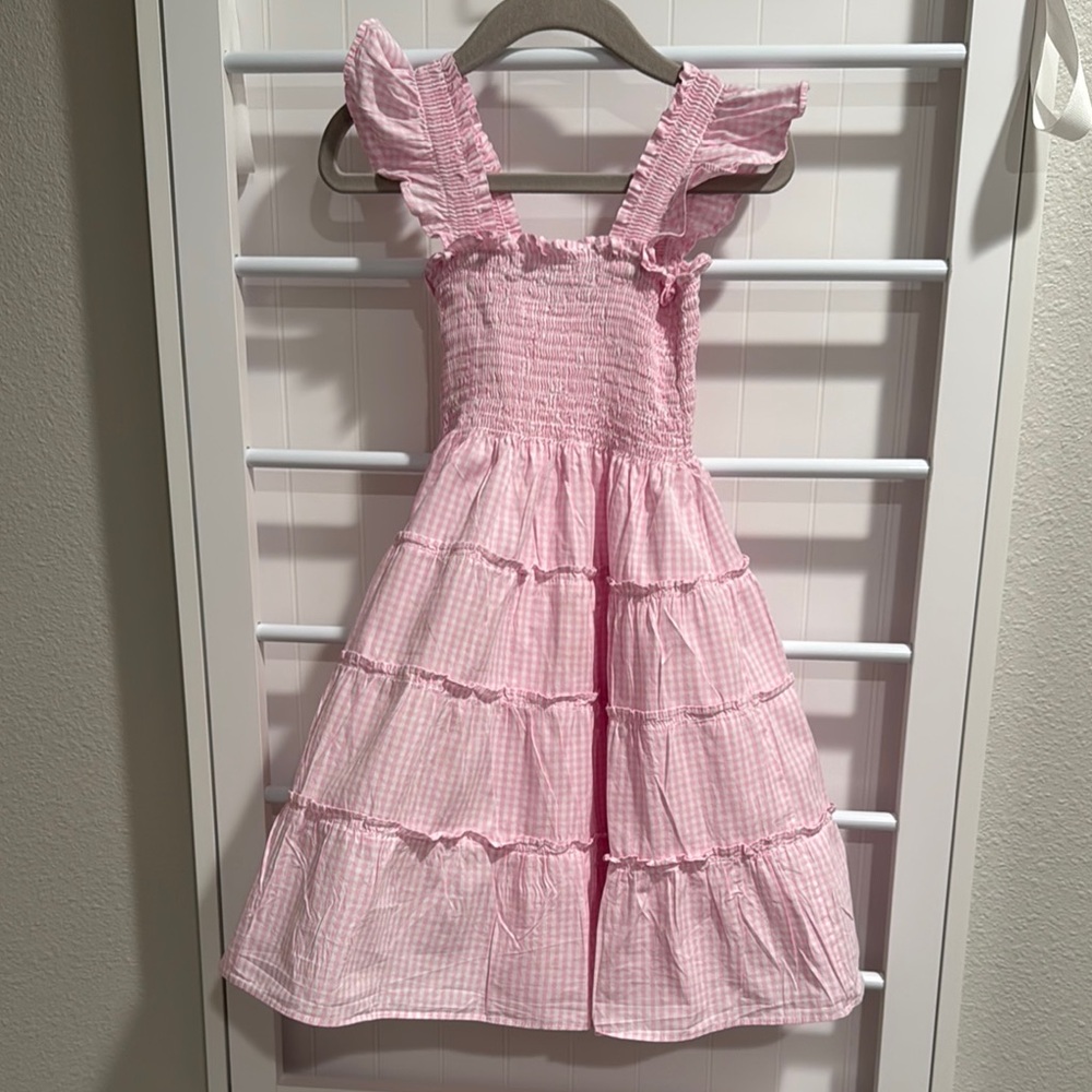 Pink Gingham Kids Dress